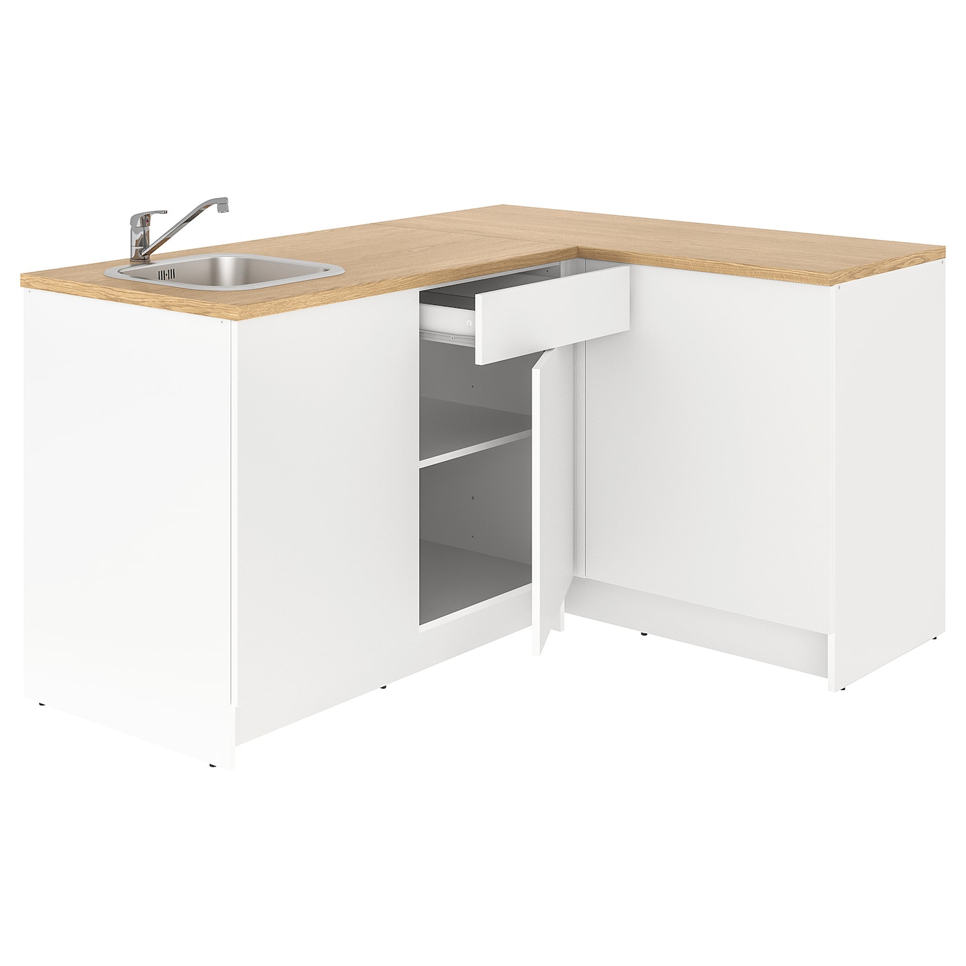 Комбинация кухонная угловая - KNOXHULT IKEA/ КНОКСХУЛЬТ ИКЕА, 183x122x91 см, белый/бежевый