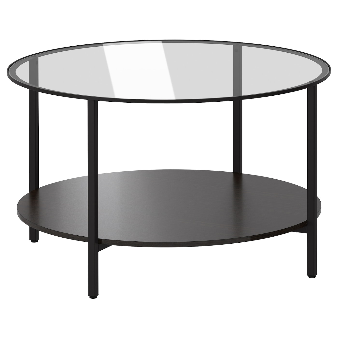 Журнальный стол -VITTSJÖ / VITTSJО IKEA/ ВИТШЕ ИКЕА, 75 см,черный