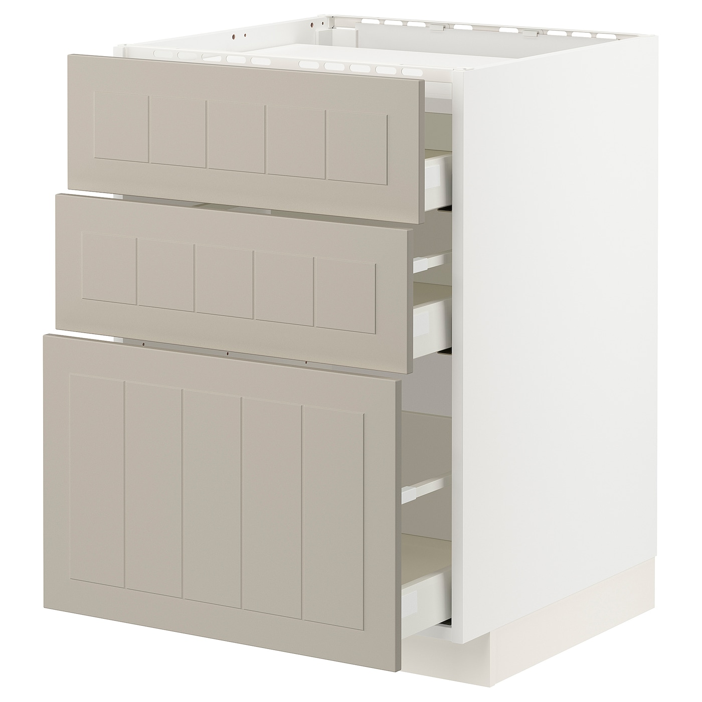 Напольный шкаф - IKEA METOD MAXIMERA, 88x62x60см, белый/темно-бежевый, МЕТОД МАКСИМЕРА ИКЕА
