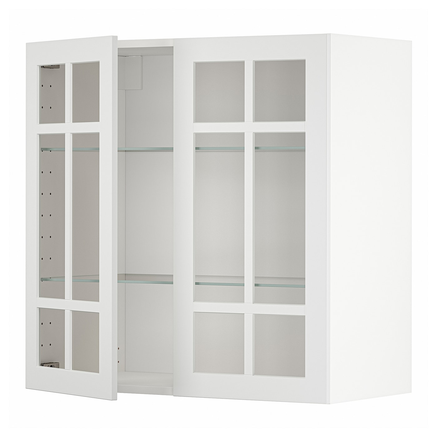 Шкаф и 2 стеклянные двери -  METOD IKEA/ МЕТОД ИКЕА, 80х80 см, белый
