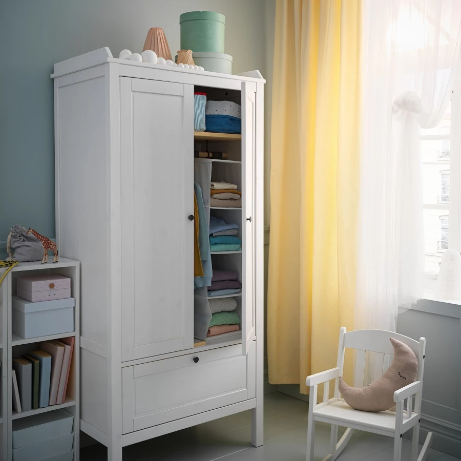 Шкаф детский - IKEA SUNDVIK, 80x50x171 см, белый, СУНДВИК ИКЕА (изображение №2)