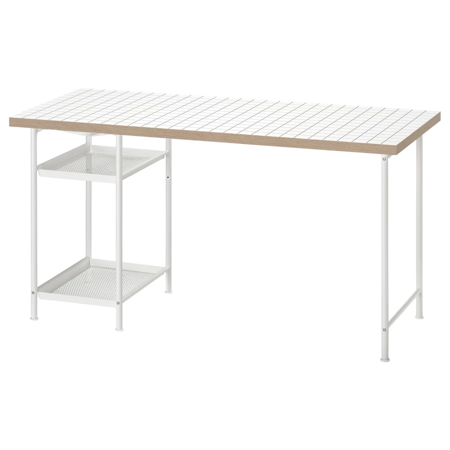 Письменный стол - IKEA LAGKAPTEN SPÄND/SPAND/СПЭНД ЛАГКАПТЕН ИКЕА, 140x60см, белый, антрацит (изображение №1)