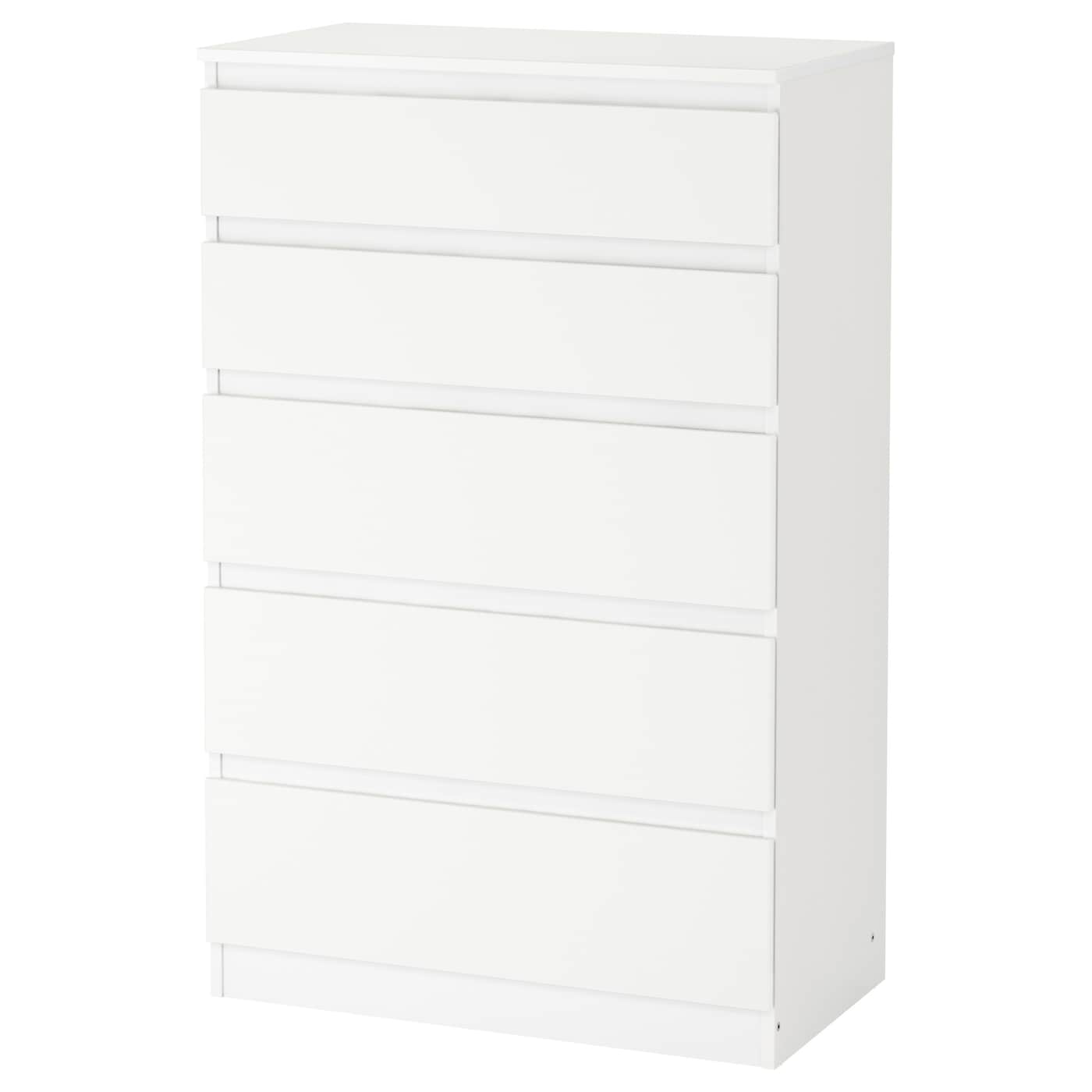 Комод с 5 ящиками - IKEA KULLEN/КУЛЛЕН ИКЕА, 112х40х70 см, белый