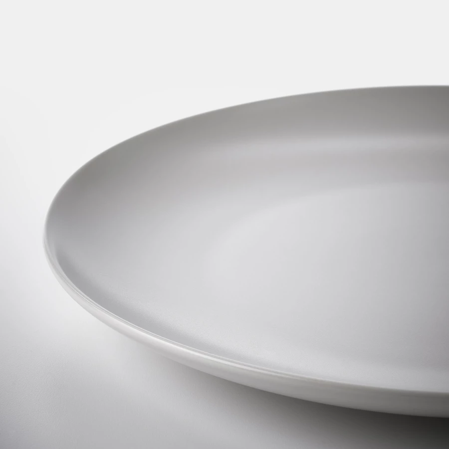 Набор тарелок, 4 шт. - IKEA FÄRGKLAR/FARGKLAR, 26 см, светло-серый, ФЭРГКЛАР ИКЕА (изображение №2)