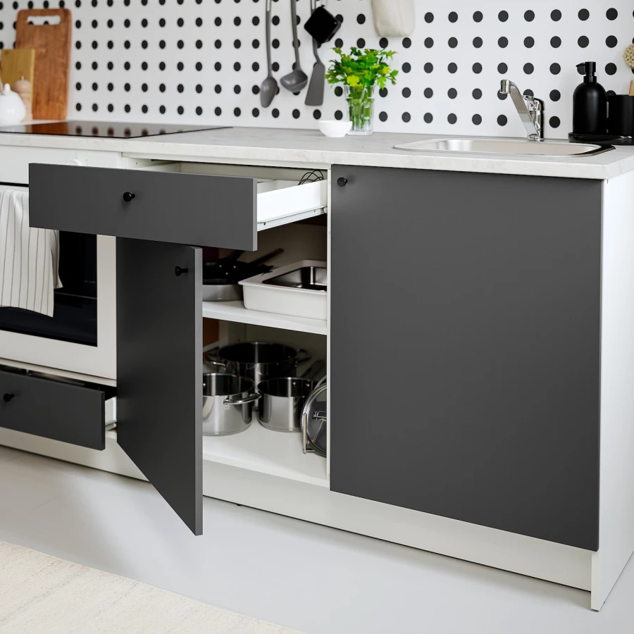 Напольный шкаф - IKEA KNOXHULT/ИКЕА КНОКСХУЛЬТ, белый (изображение №2)