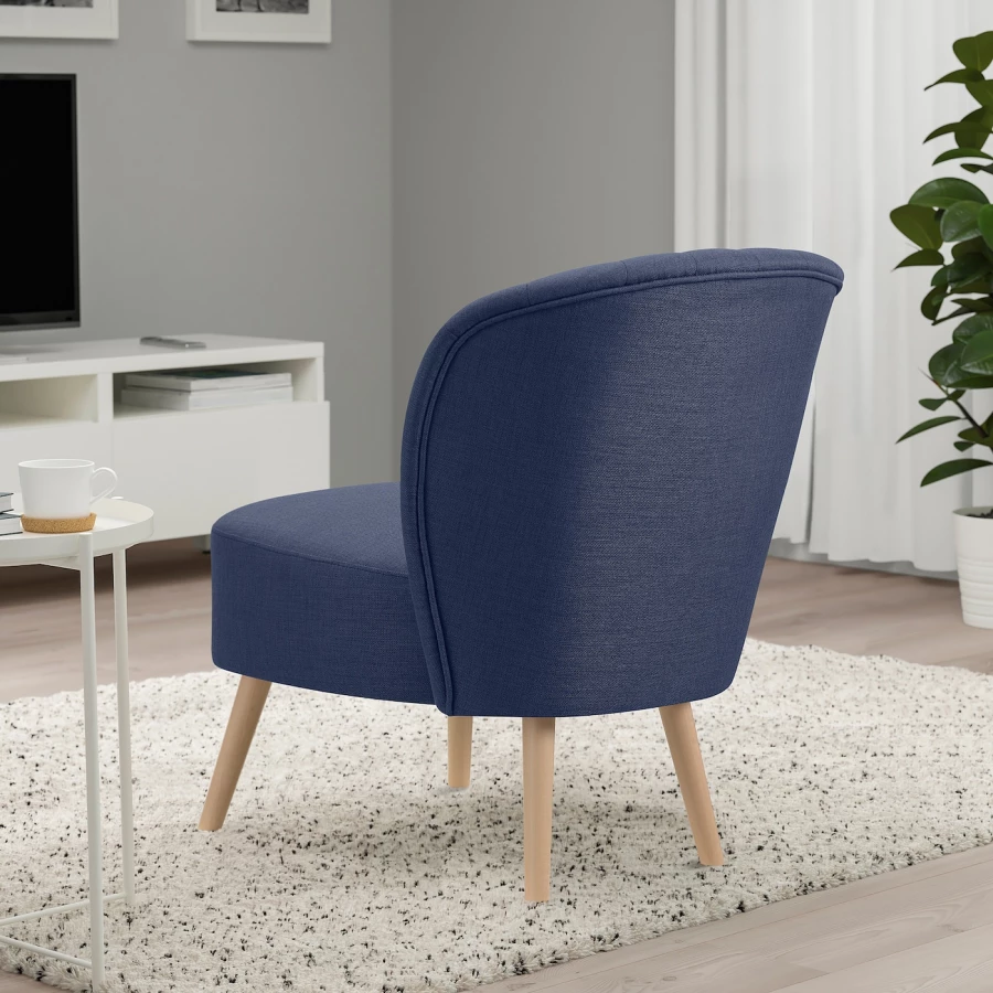 Кресло - IKEA BILLHAMN, 59х78х82 см, синий, БИЛЛХАМН ИКЕА (изображение №5)