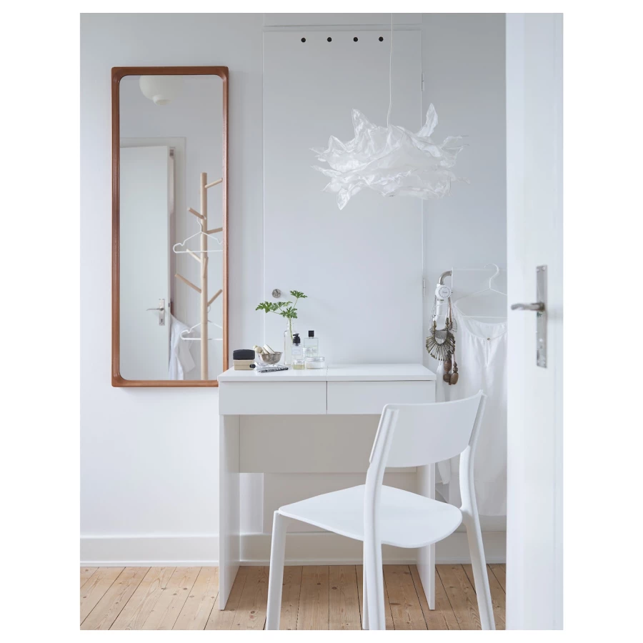 Туалетный столик - IKEA BRIMNES/БРИМНЕС ИКЕА , 70х42х77 см, белый/красный (изображение №3)