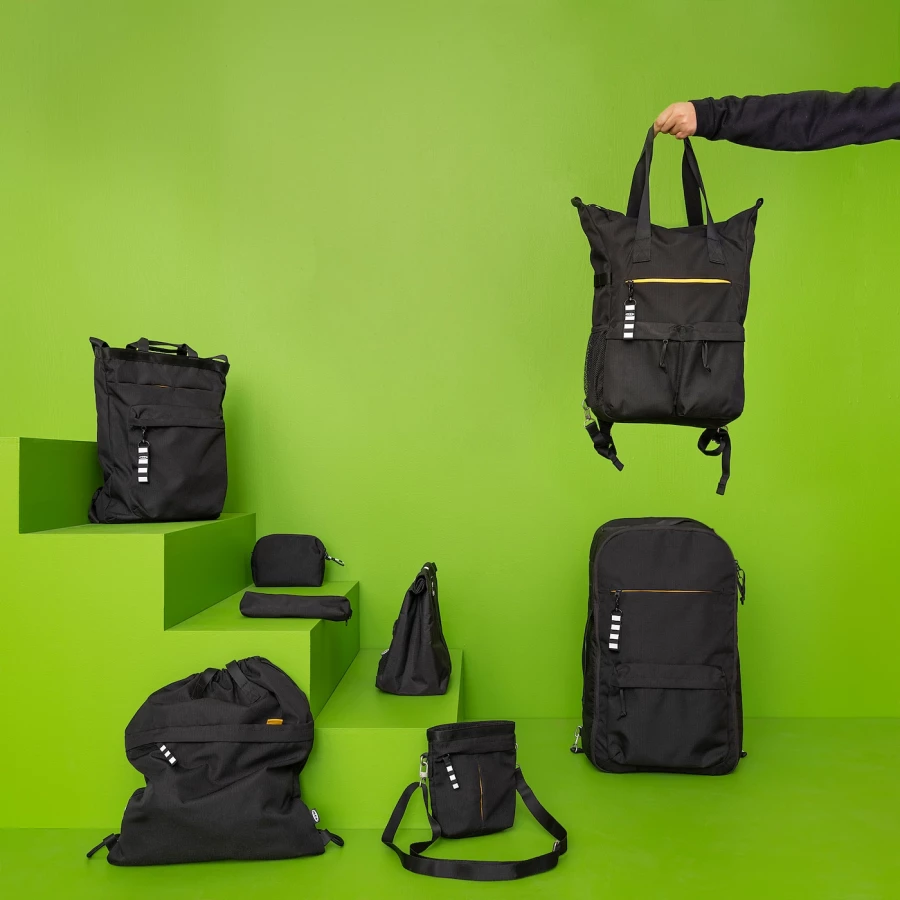 Рюкзак дорожный - VÄRLDENS / VАRLDENS IKEA/  ВЭРЛДЕНС ИКЕА,  55х33 см, черный (изображение №9)