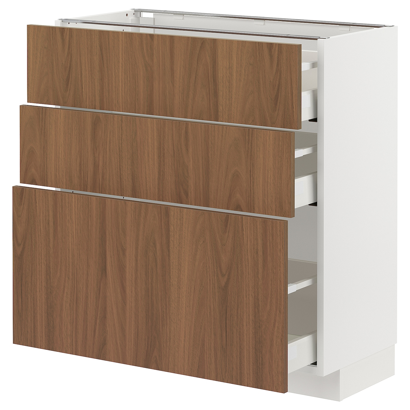 Напольный шкаф - METOD / MAXIMERA IKEA/ МЕТОД/ МАКСИМЕРА ИКЕА,  80х37 см, белый/коричневый