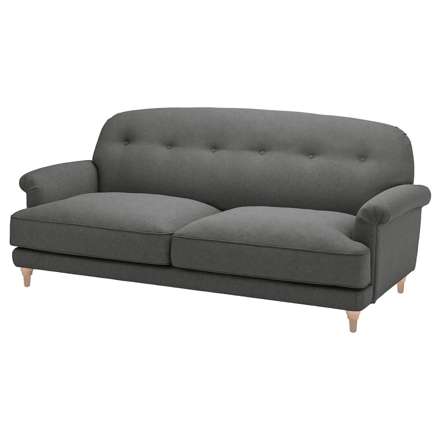 3-местный диван - IKEA ESSEBODA, 94x96x222см, серый/светло-серый, ЭССЕБОДА ИКЕА (изображение №1)