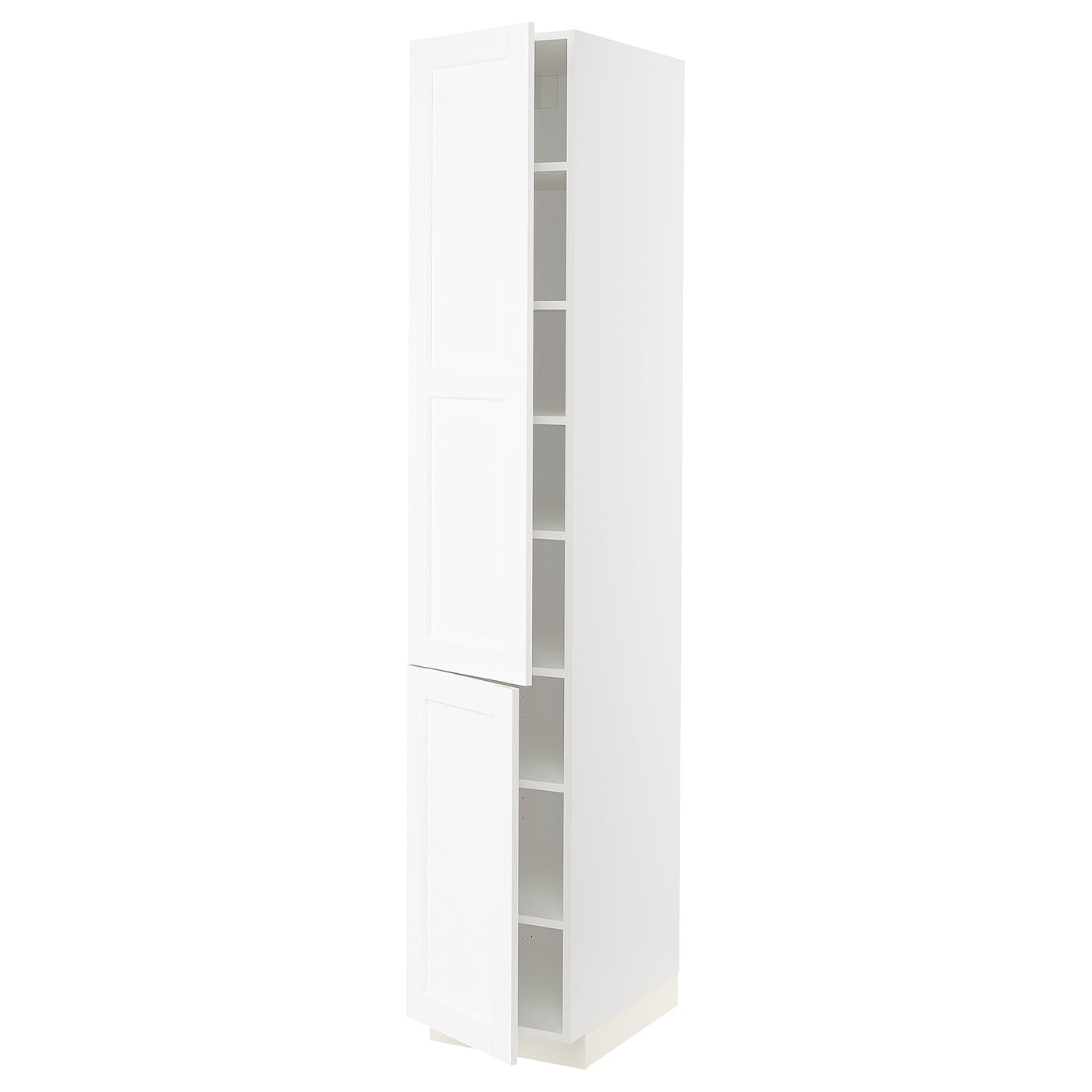 Высокий кухонный шкаф с полками - IKEA METOD/МЕТОД ИКЕА, 220х60х40 см, белый