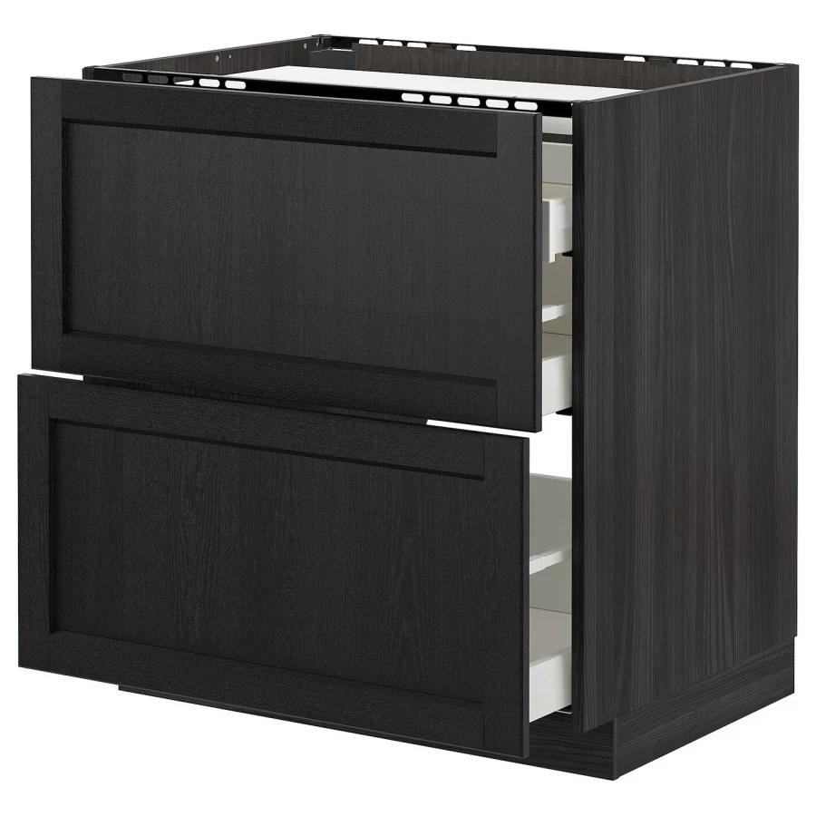 Напольный шкаф  - IKEA METOD MAXIMERA, 88x61,8x80см, черный, МЕТОД МАКСИМЕРА ИКЕА (изображение №1)