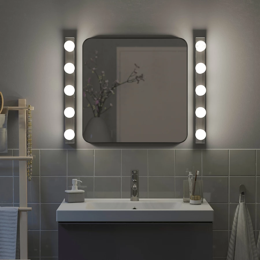 Зеркало - LINDBYN IKEA/ ЛИНДБУН ИКЕА, 60х60 см,  черный (изображение №2)