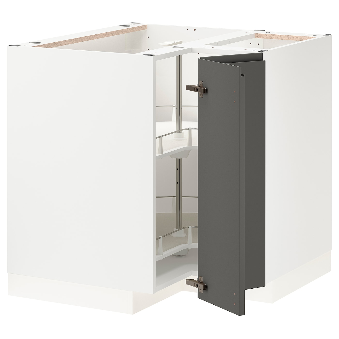 Напольный кухонный шкаф  - IKEA METOD, 88x90x87,5см, белый/серый, МЕТОД ИКЕА