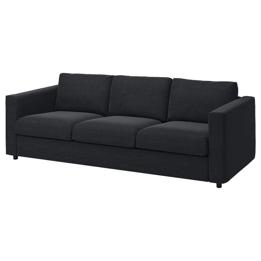 Чехол на 3-местный диван - IKEA VIMLE/ВИМЛЕ ИКЕА, черный (изображение №1)