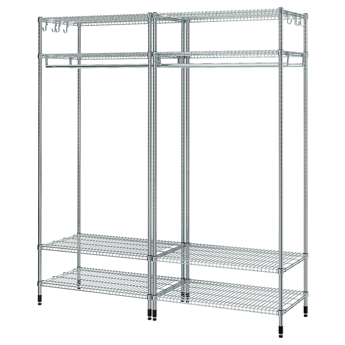 Гардеробная система - IKEA OMAR, 186х50х201 см, оцинкованная сталь, ОМАР ИКЕА