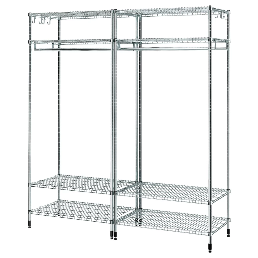 Гардеробная система - IKEA OMAR, 186х50х201 см, оцинкованная сталь, ОМАР ИКЕА (изображение №1)