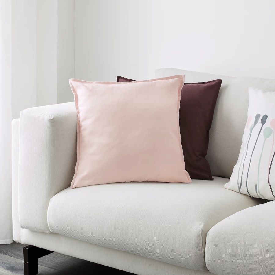 Чехол на подушку - GURLI IKEA/ ГУРЛИ ИКЕА, 50х50 см,  светло-розовый (изображение №5)