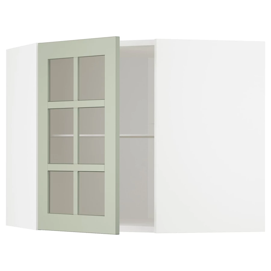 Шкаф    - METOD IKEA/ МЕТОД ИКЕА, 68х60 см, белый/зеленый (изображение №1)