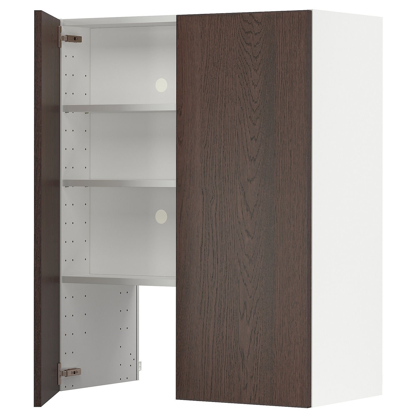 Навесной шкаф - METOD  IKEA/  МЕТОД ИКЕА, 100х80 см, белый/коричневый