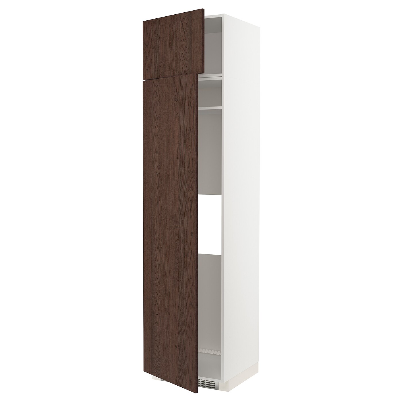 Высокий кухонный шкаф - IKEA METOD/МЕТОД ИКЕА, 240х60х60 см, белый/коричневый