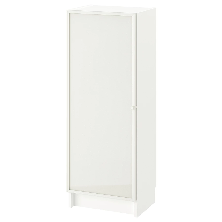 Книжный шкаф с дверцей - BILLY/HÖGBO IKEA/ БИЛЛИ/ХОГБО ИКЕА, 30х40х106 см, белый (изображение №1)
