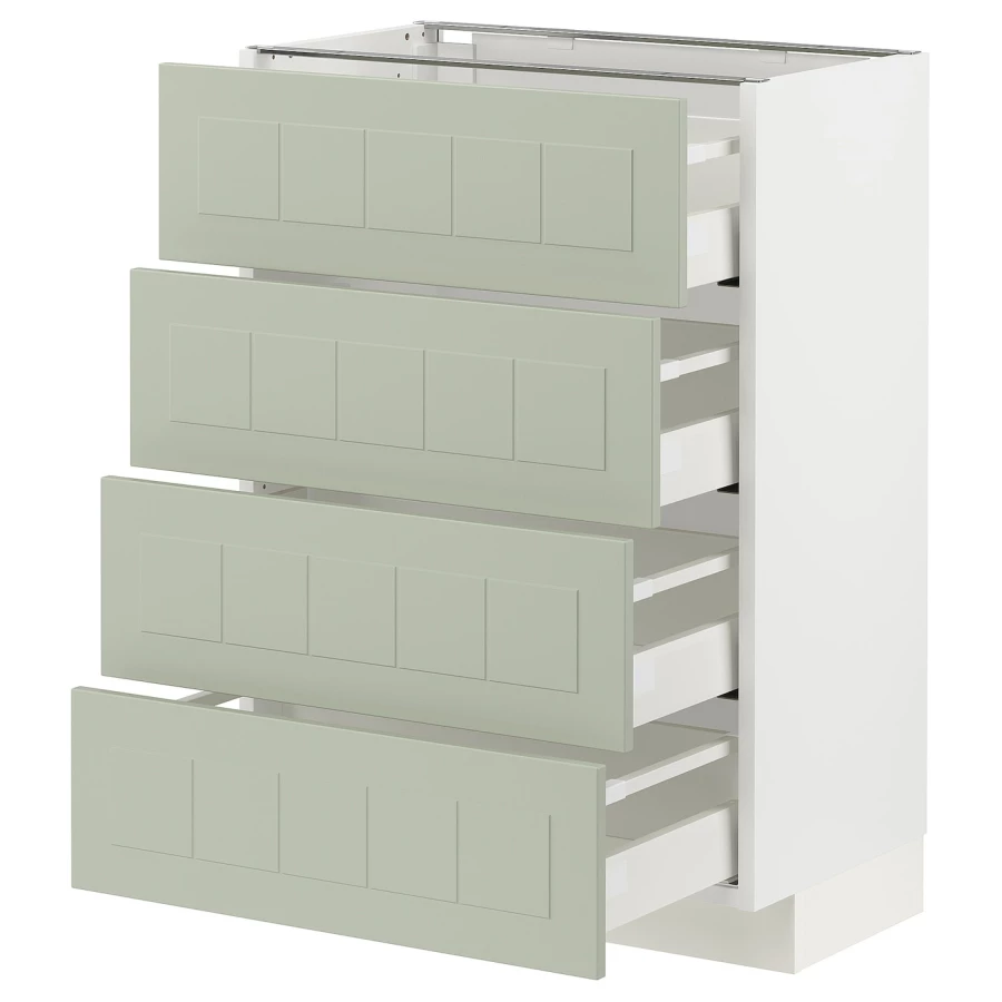 Напольный шкаф  - IKEA METOD MAXIMERA, 88x39,5x60см, белый/светло-серый, МЕТОД МАКСИМЕРА ИКЕА (изображение №1)
