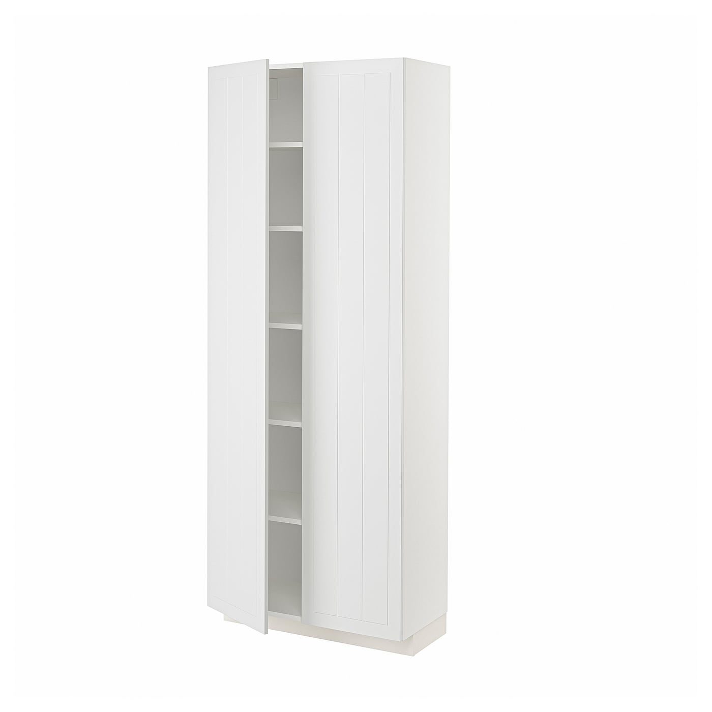 Высокий кухонный шкаф с полками - IKEA METOD/МЕТОД ИКЕА, 200х37х80 см, белый