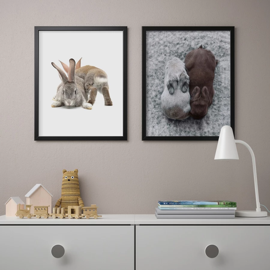 Постер, 2 шт. - IKEA BILD, 40х50 см, «Милые друзья», БИЛЬД ИКЕА (изображение №2)
