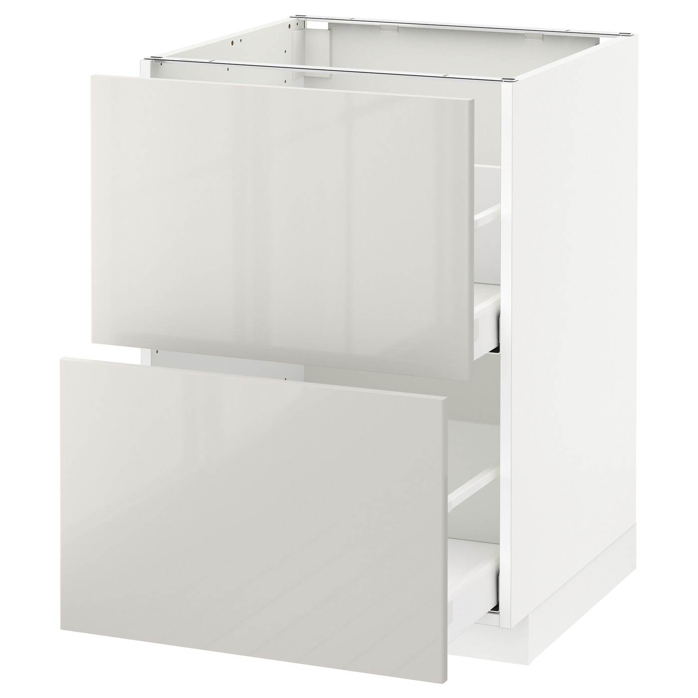 Напольный кухонный шкаф  - IKEA METOD MAXIMERA, 88x62x60см, белый/светло-серый, МЕТОД МАКСИМЕРА ИКЕА