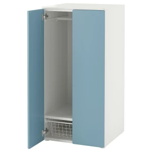 Гардероб - IKEA SMÅSTAD/SMASTAD/СМОСТАД ИКЕА, 123х60 см, белый/синий