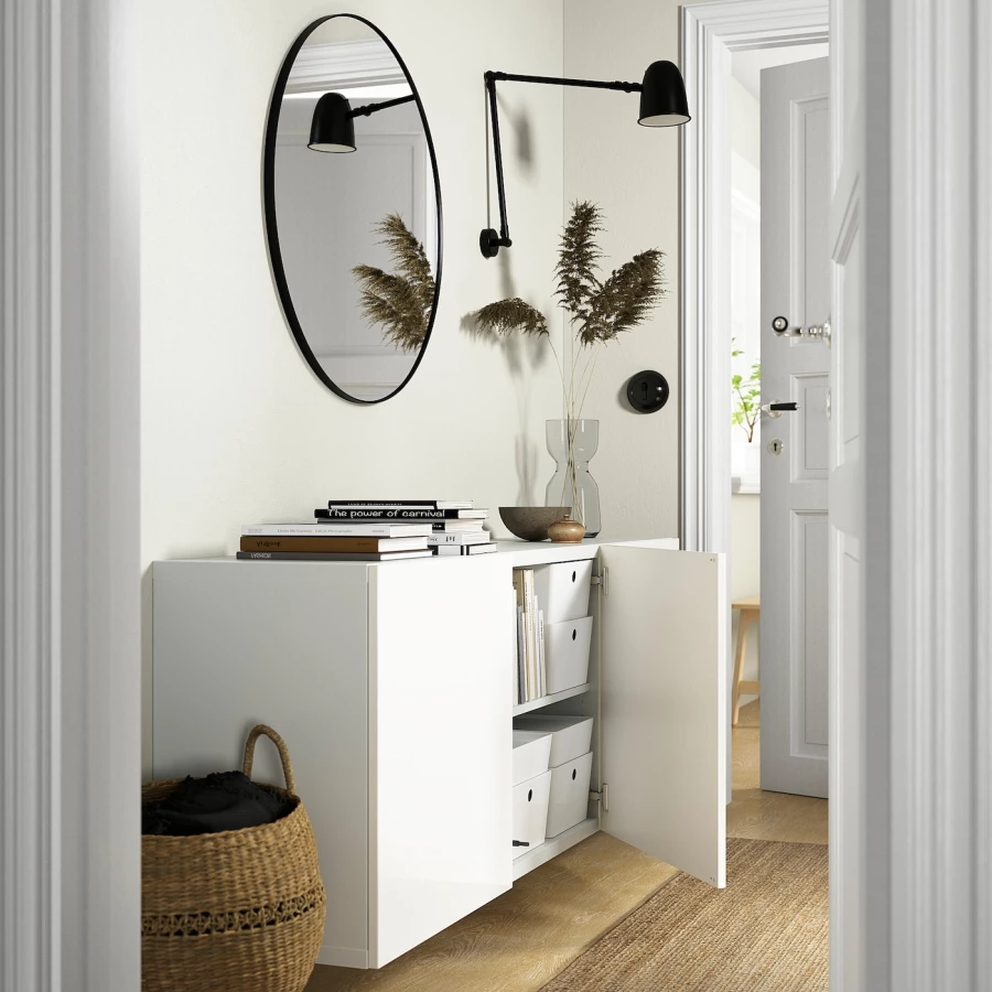 Навесной шкаф - IKEA BESTÅ/BESTA, 180x42x64 см, белый, БЕСТО ИКЕА (изображение №2)