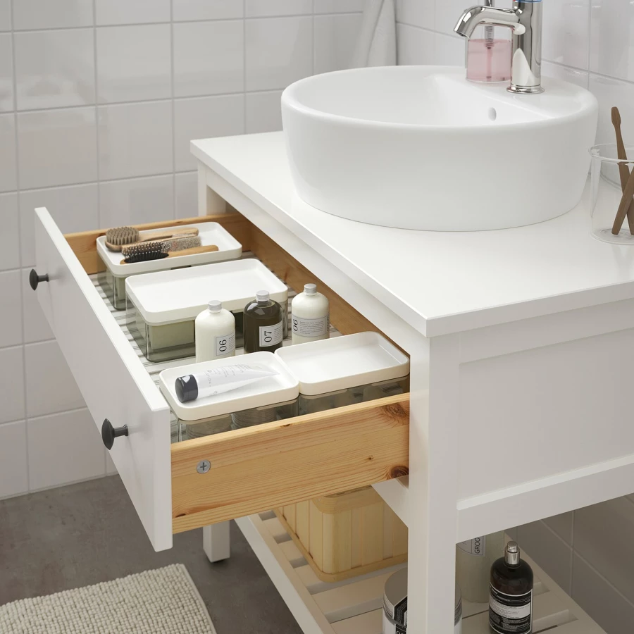Тумба для ванной - HEMNES / TÖRNVIKEN /TОRNVIKEN IKEA/ ХЕМНЕС/ТОРНВИКЕН ИКЕА, 82х48х90 см, белый (изображение №3)