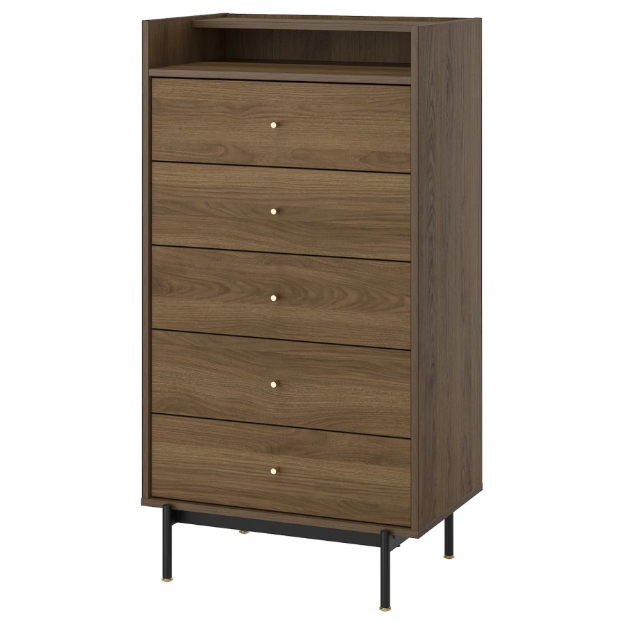 Комод - IKEA RÅDMANSÖ/РЭДМАНСЁ ИКЕА, 70х48х132 см, коричневый (изображение №2)