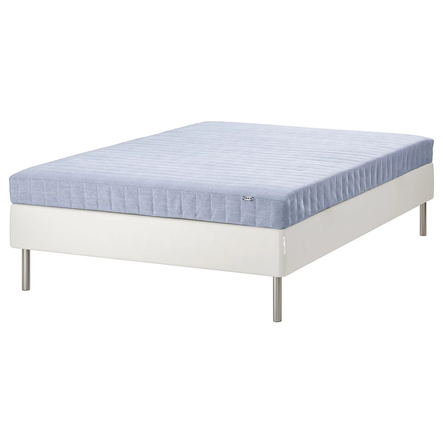 Кровать - IKEA ESPEVÄR/VADSÖ/ESPEVAR/VADSO, белый, жесткий матрас, 200х140 см, ЭСПЕВАР/ВАДСО (изображение №1)