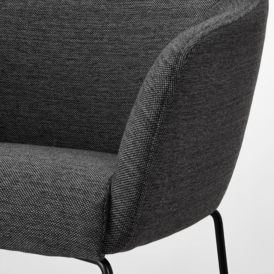 Барный стул со спинкой - TOSSBERG IKEA/ТОССБЕРГ ИКЕА, 101х42х56 см, серый (изображение №3)