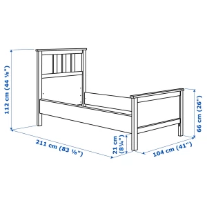 Второе фото. Каркас кровати - IKEA HEMNES, 200х90 см, белый, ХЕМНЭС ИКЕА