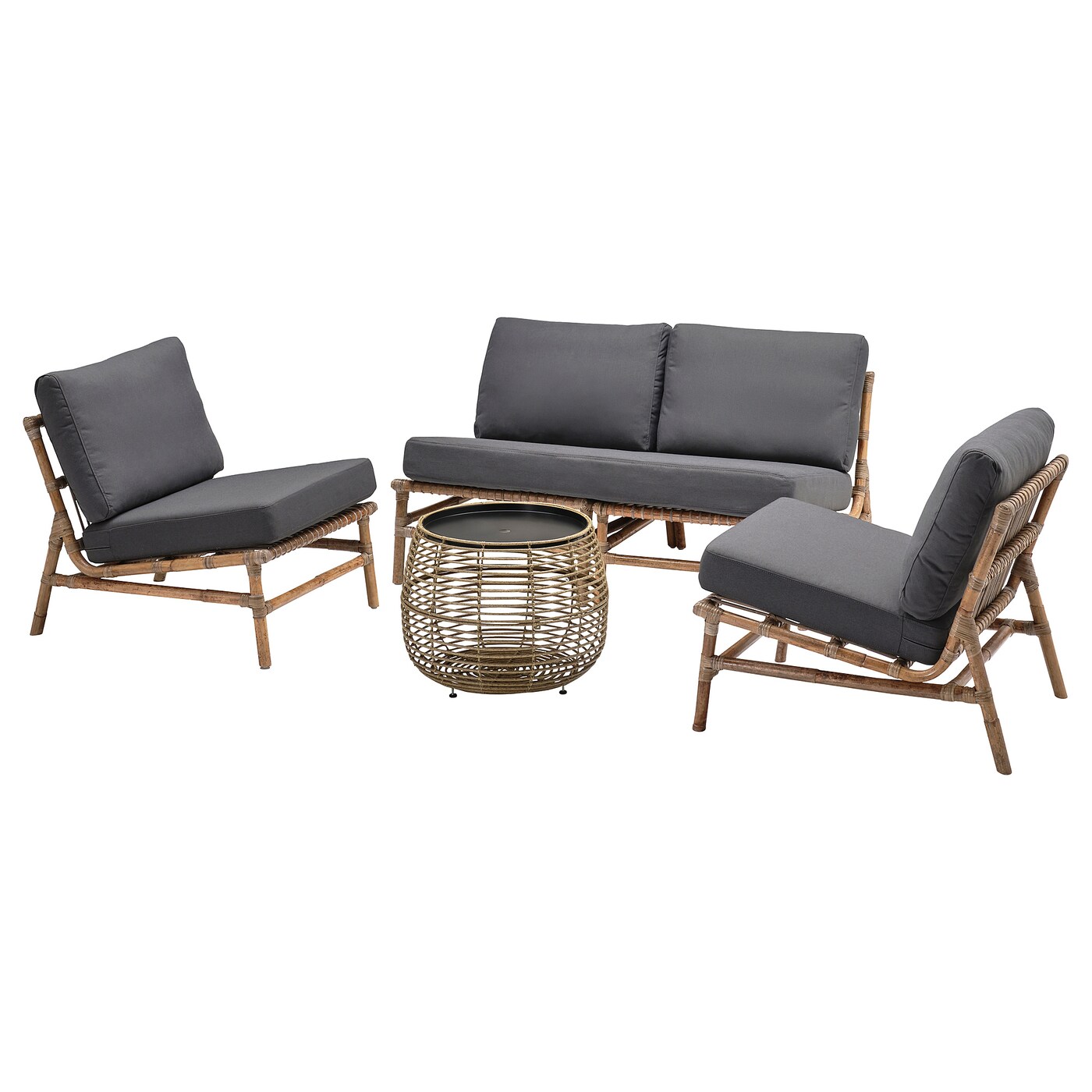 Комплект мебели для сада  - TVARÖ / FRÖSÖN/TVARО / FRОSОN  IKEA/  ТЭРНО/ФРЕСЕН  ИКЕА,  76х65 см, темно-серый