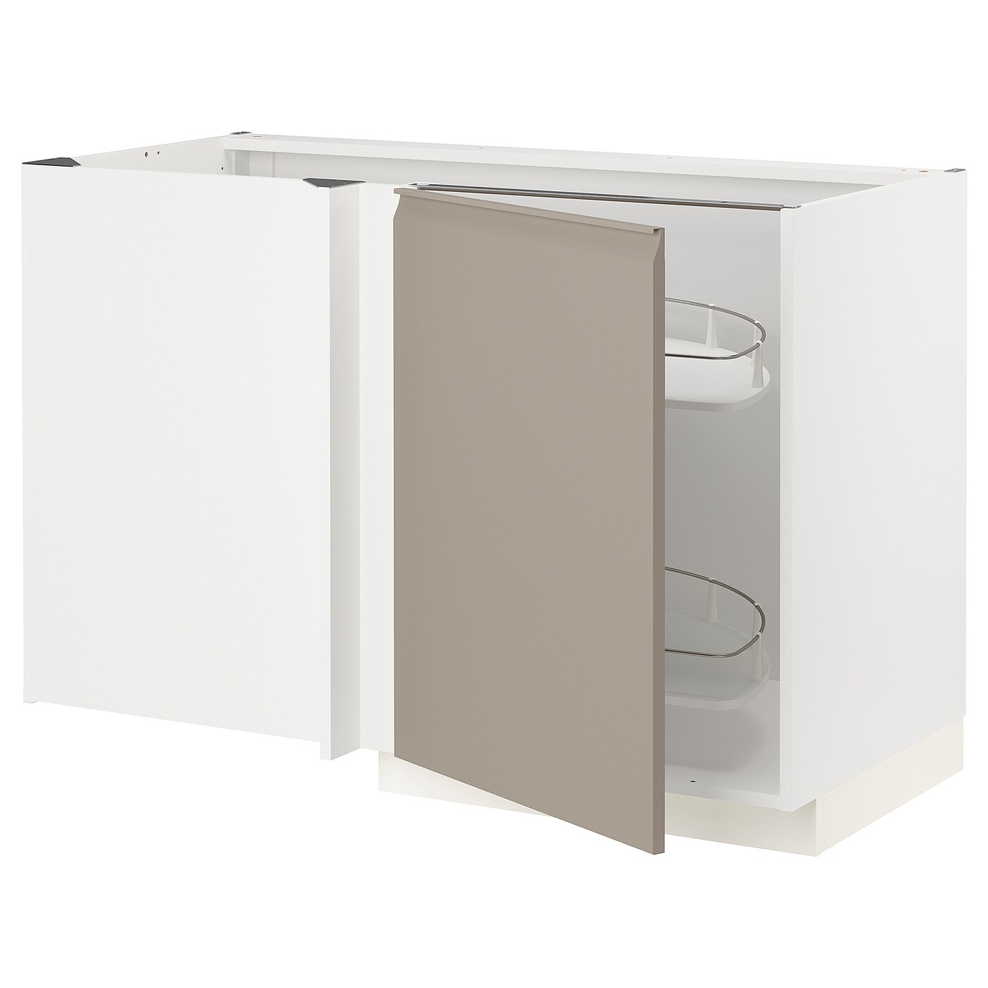 Напольный шкаф - IKEA METOD, 88x67,5x127,5см, белый/темно-бежевый, МЕТОД ИКЕА