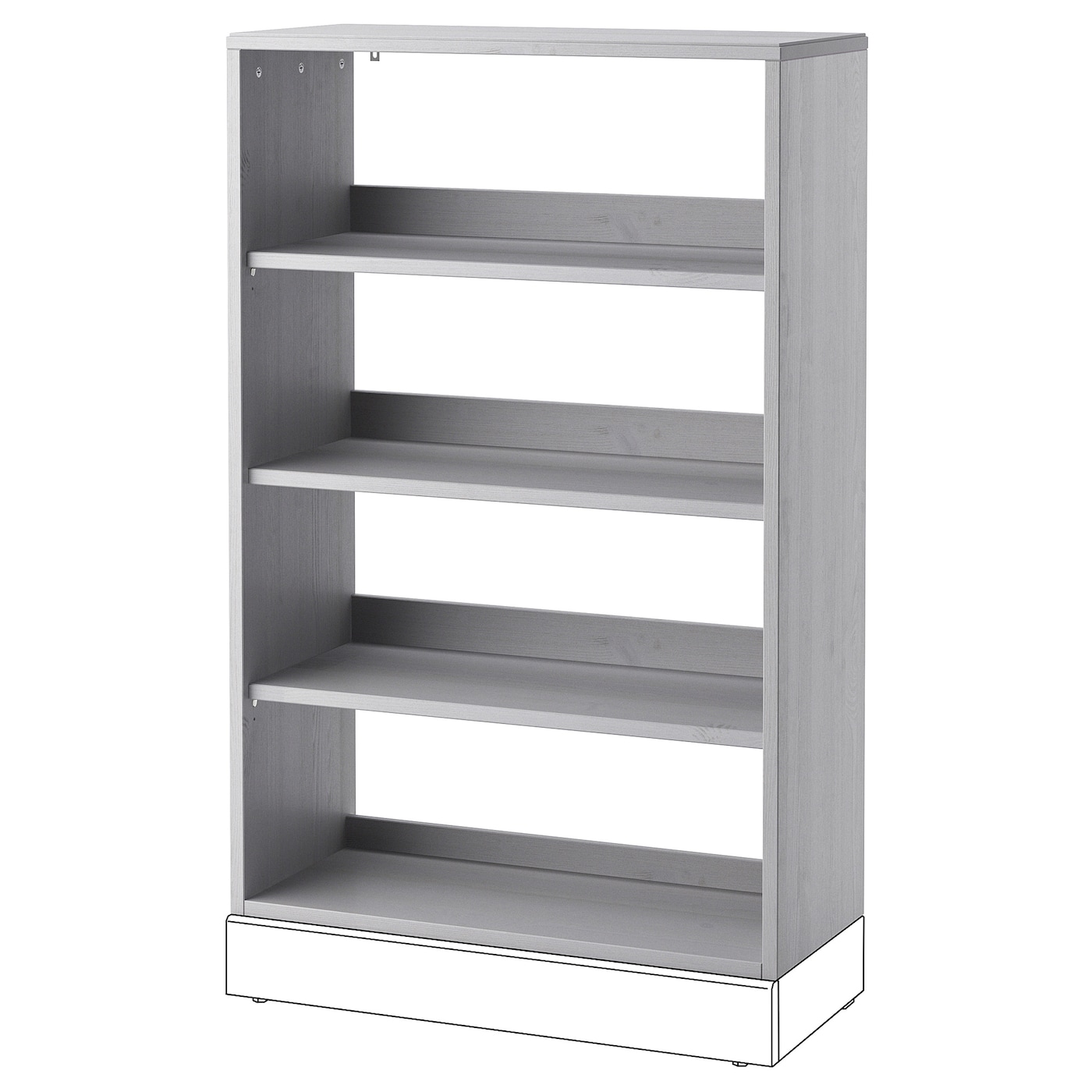 Книжный шкаф - HAVSTA IKEA/ ХАВСТА ИКЕА,  123х81 см, серый