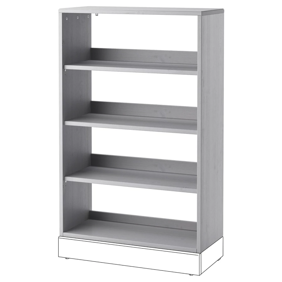 Книжный шкаф - HAVSTA IKEA/ ХАВСТА ИКЕА,  123х81 см, серый (изображение №1)