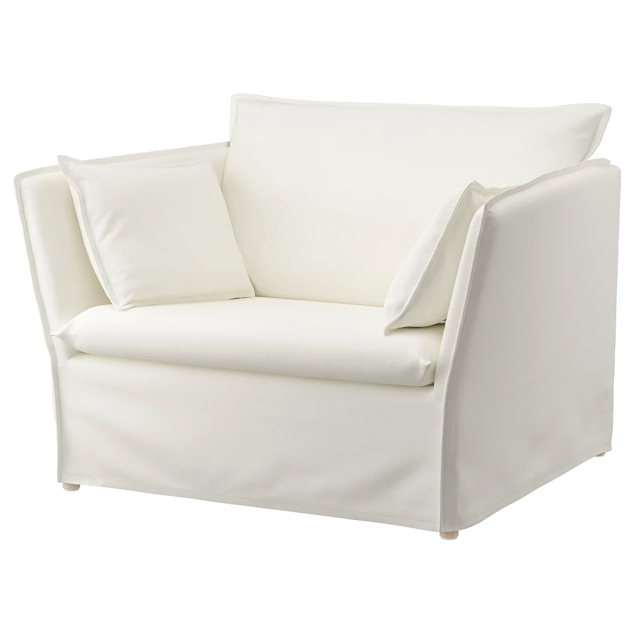 Кресло - IKEA BACKSÄLEN/BACKSALEN, 115х94х85 см, белый,  БАКСЭЛЕН ИКЕА (изображение №1)