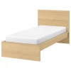 Каркас кровати - IKEA MALM/LUROY/LURÖY, 90х200 см, дубовый шпон, беленый МАЛЬМ/ЛУРОЙ ИКЕА