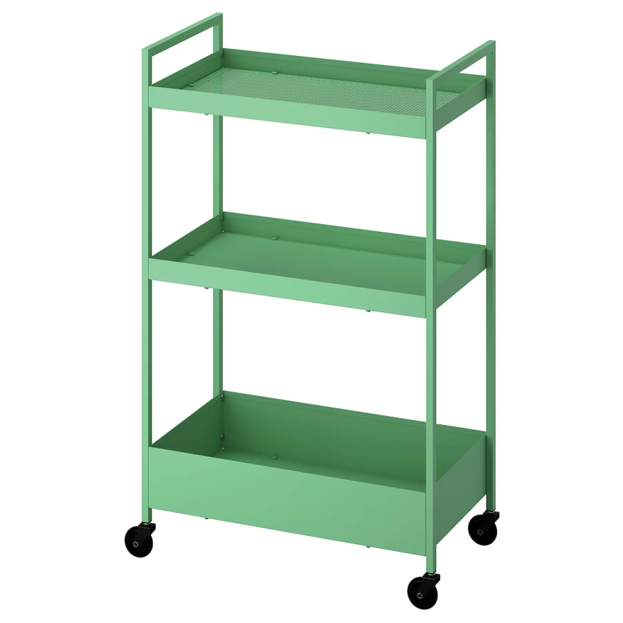 Тележка IKEA NISSAFORS/НИССАФОРС ИКЕА, 5х30х83 см, зеленый (изображение №1)