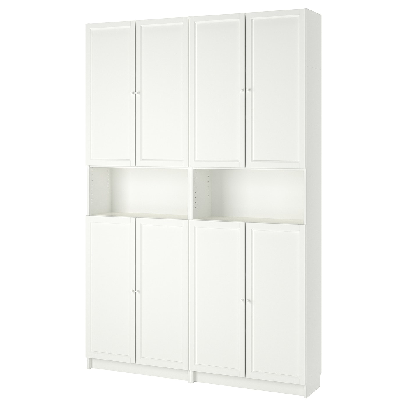 Книжный шкаф с дверцей - BILLY/OXBERG IKEA/ БИЛЛИ/ОКСБЕРГ ИКЕА, 30х160х237 см, белый