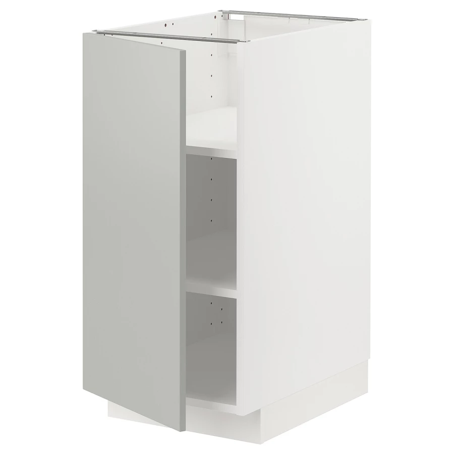 Напольный шкаф - METOD IKEA/ МЕТОД ИКЕА,  88х40 см, белый/серый (изображение №1)