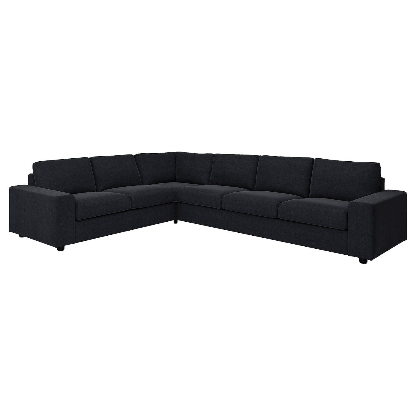 Чехол на угловой диван - IKEA VIMLE/ВИМЛЕ ИКЕА, 326х68 см,  черный