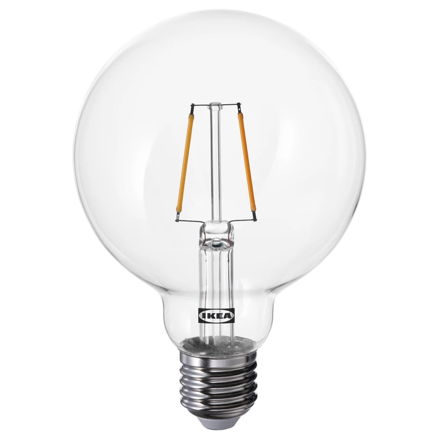 Светодиодная лампа E27 - IKEA LUNNOM/ЛУННОМ ИКЕА, 9,5 см (изображение №1)