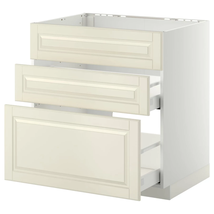 Напольный кухонный шкаф  - IKEA METOD MAXIMERA, 88x62x80см, белый/бежевый, МЕТОД МАКСИМЕРА ИКЕА (изображение №1)