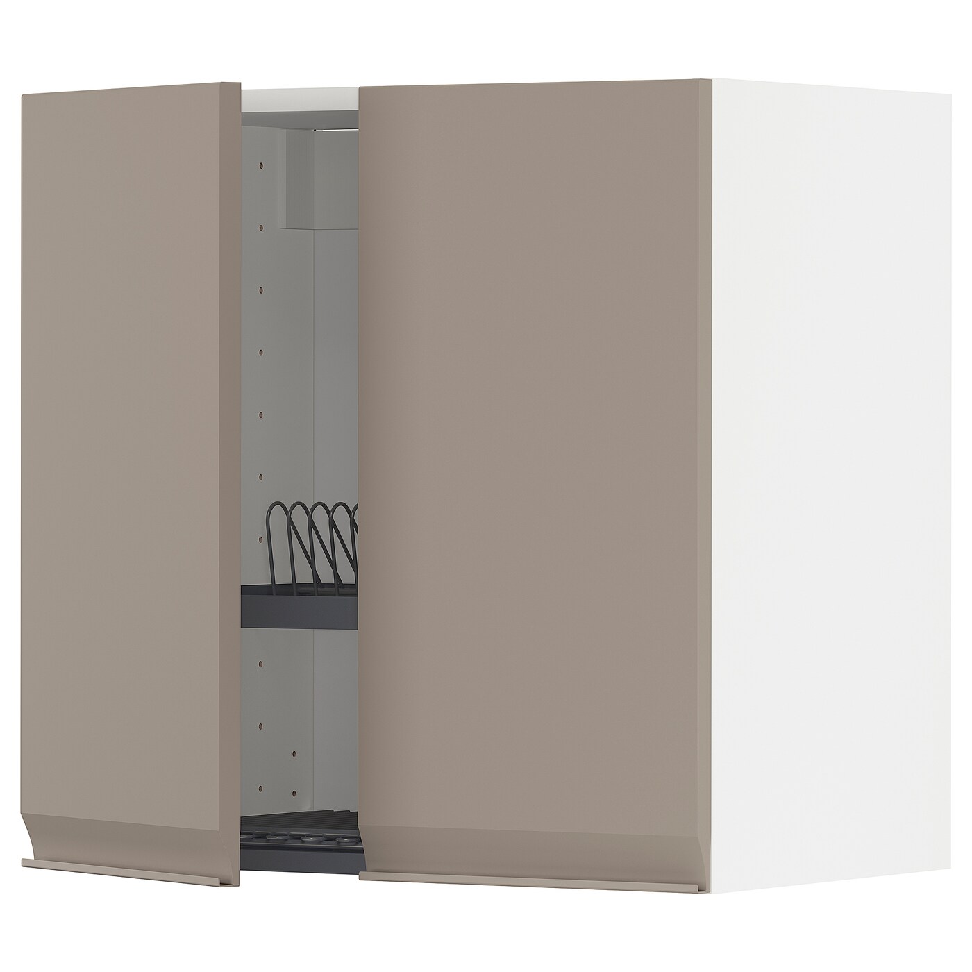 Навесной шкаф с сушилкой - METOD IKEA/ МЕТОД ИКЕА, 60х60 см, белый/светло-коричневый